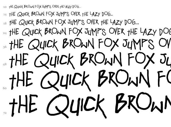 Hangover Monday font waterfall